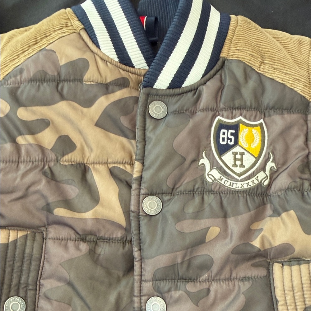 Tommy Hilfiger Camouflage Kids Vest - Brown and Green